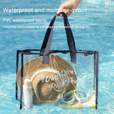 Large-capacity Swimming Bag Transparent Visible Waterproof Wash Bag Foldable Portable Storage Bag