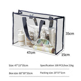 Large-capacity Swimming Bag Transparent Visible Waterproof Wash Bag Foldable Portable Storage Bag