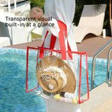 Large-capacity Swimming Bag Transparent Visible Waterproof Wash Bag Foldable Portable Storage Bag