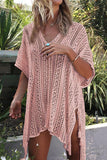 Emoswimsuit - See-Through Crochet Hollow Irregular Cover Up