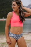 Emoswimsuit - Coral Pink Energize Crop Bikini Set