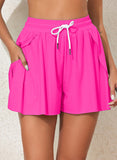 Emoswimsuit - Pink Solid Color Simple Versatile High Waist Swim Short