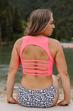 Emoswimsuit - Coral Pink Energize Crop Bikini Set